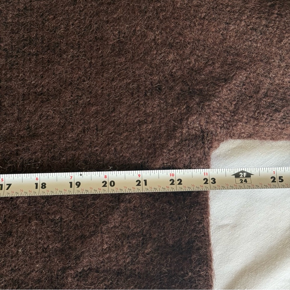 Full Zip Hooded Wool Sweater Mens Large Brown Western Native Cowichan Heavy - Picture 11 of 13